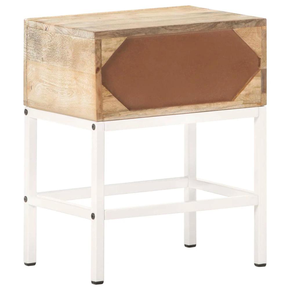 Bedside Table 40x30x50 cm Solid Mango Wood vidaXL by vidaXL