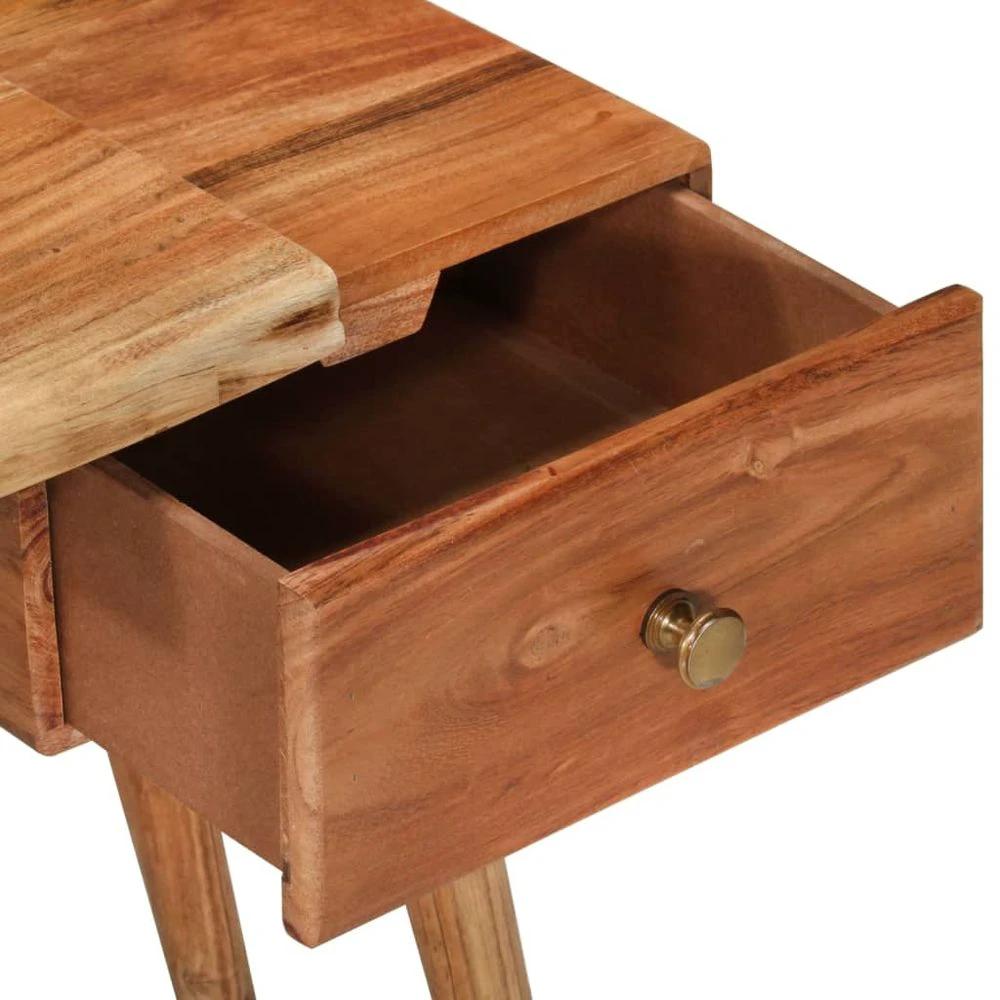 Bedside Table Solid Acacia Wood vidaXL 45x32x55 cm by vidaXL