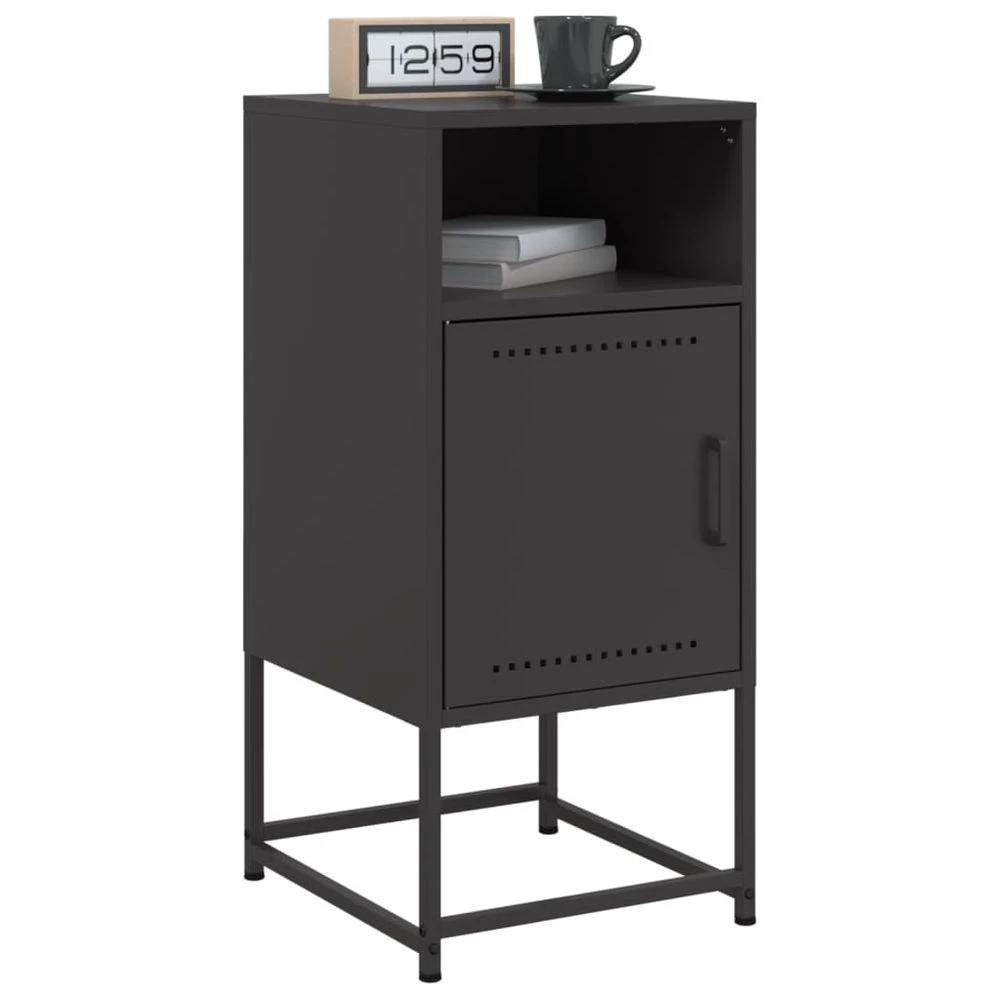 Bedside Cabinet Black 36x39x78 cm vidaXL Steel by vidaXL