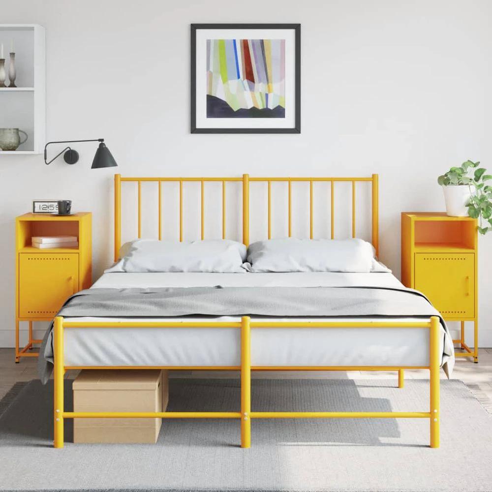 Bedside Cabinet Black 36x39x78 cm vidaXL Steel by vidaXL