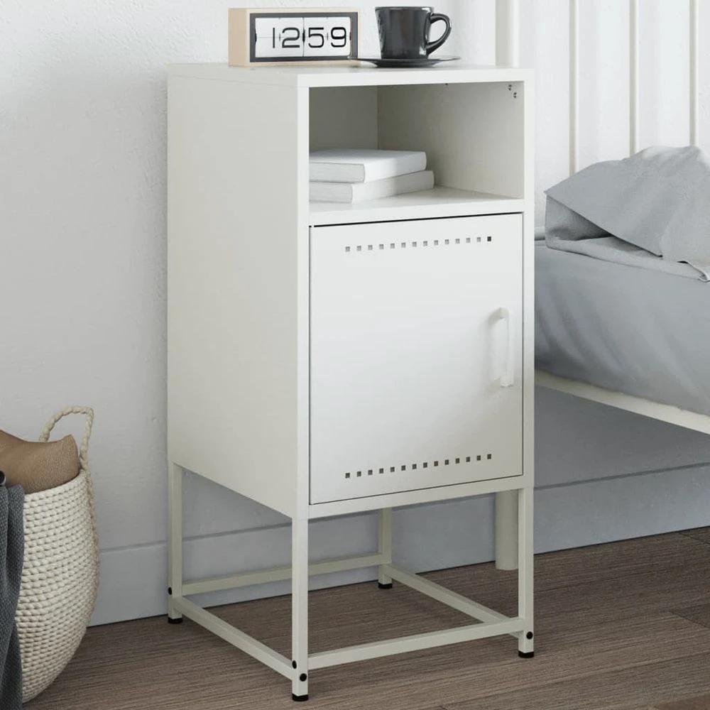 Bedside Cabinet Black 36x39x78 cm vidaXL Steel by vidaXL