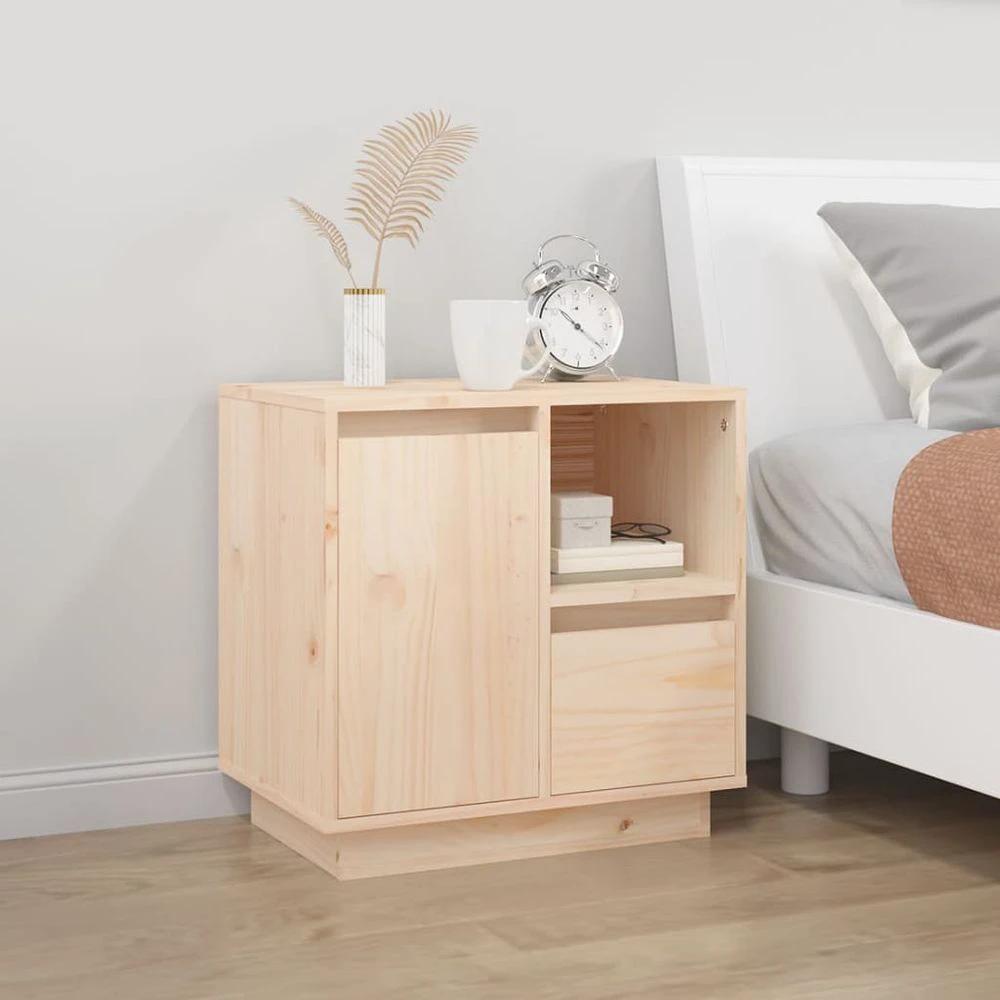 Bedside Cabinet 50x34x50 cm vidaXL Solid Wood Pine by vidaXL