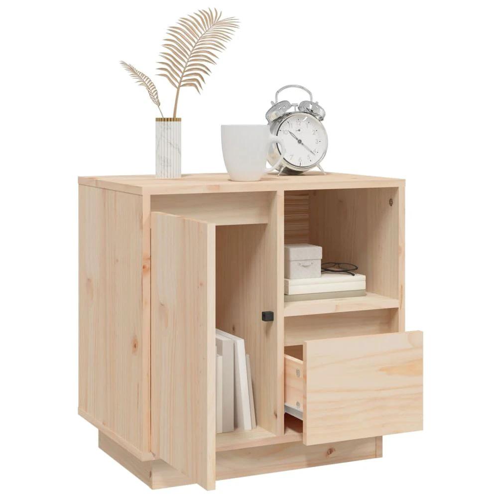 vidaXL Bedside Cabinet 50x34x50 cm vidaXL Solid Wood Pine - Nightstands Bedside Table