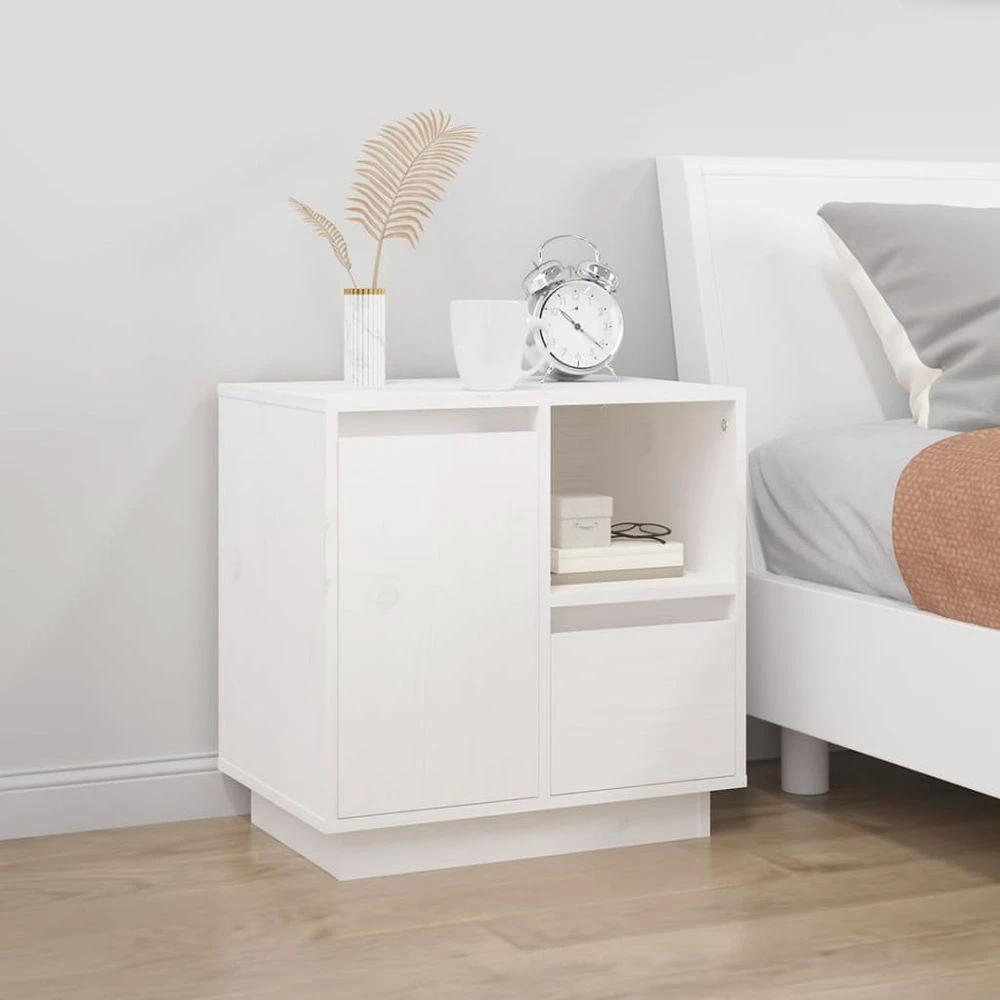 vidaXL Bedside Cabinet 50x34x50 cm vidaXL Solid Wood Pine - Nightstands Bedside Table