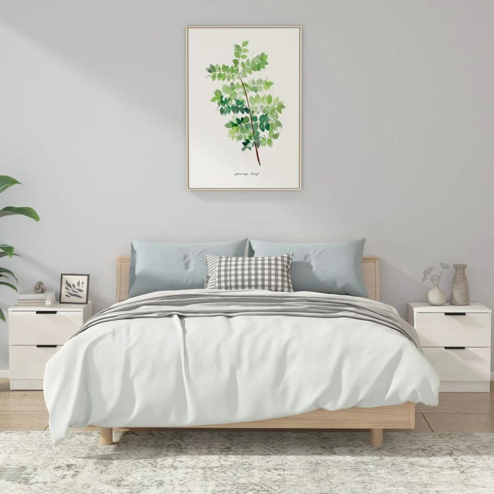 Bedside Cabinet Smoked Oak Engineered Wood vidaXL by vidaXL