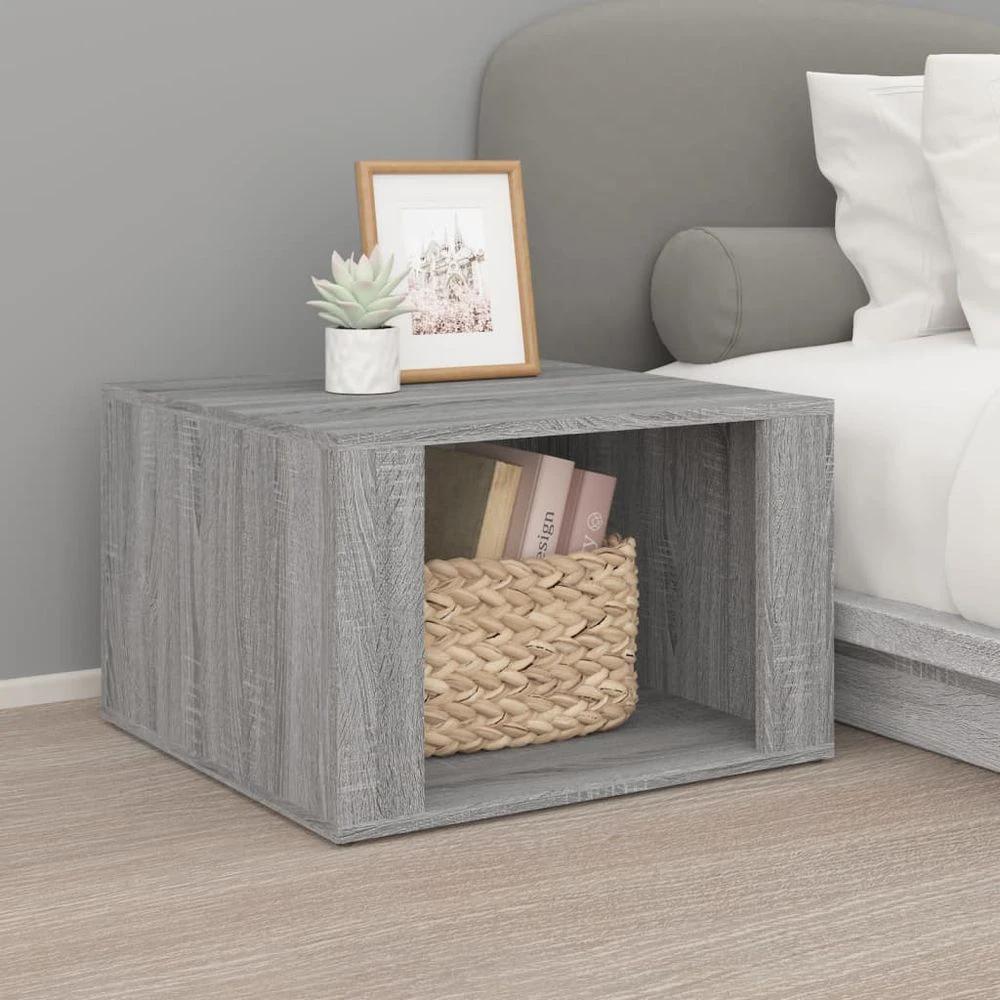 Bedside Table White 57x55x36 cm vidaXL Engineered Wood by vidaXL
