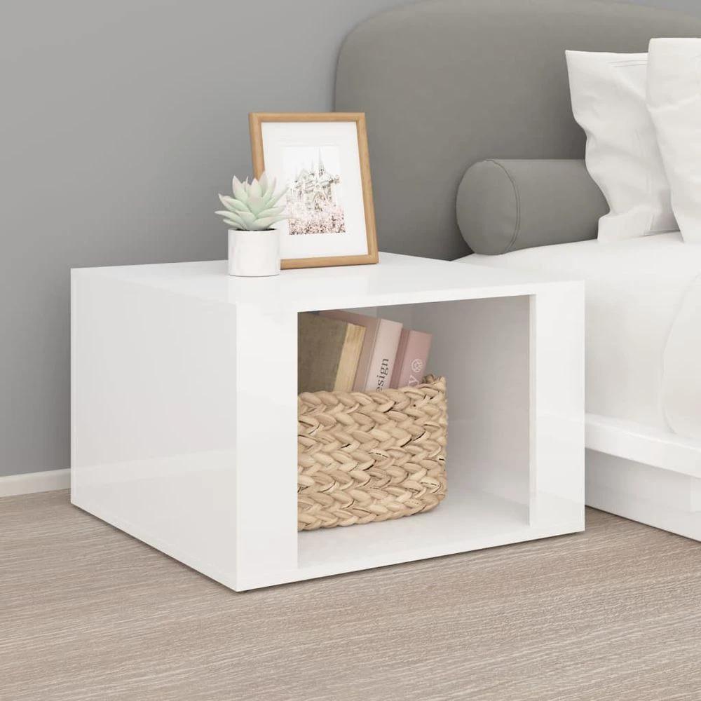 Bedside Table White 57x55x36 cm vidaXL Engineered Wood by vidaXL
