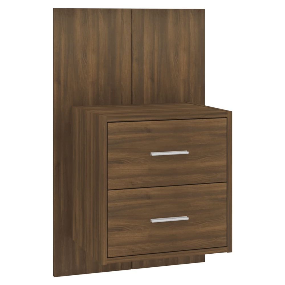 Wall-mounted Bedside Cabinet Brown Oak by vidaXL