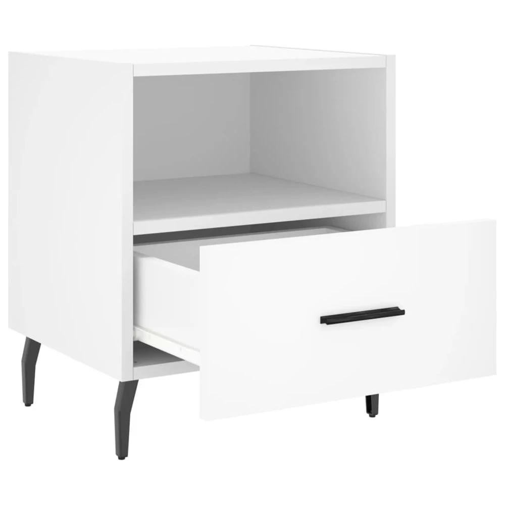 vidaXL Bedside Cabinet White 40x35x47.5 cm vidaXL Engineered Wood - Nightstands Bedside Table