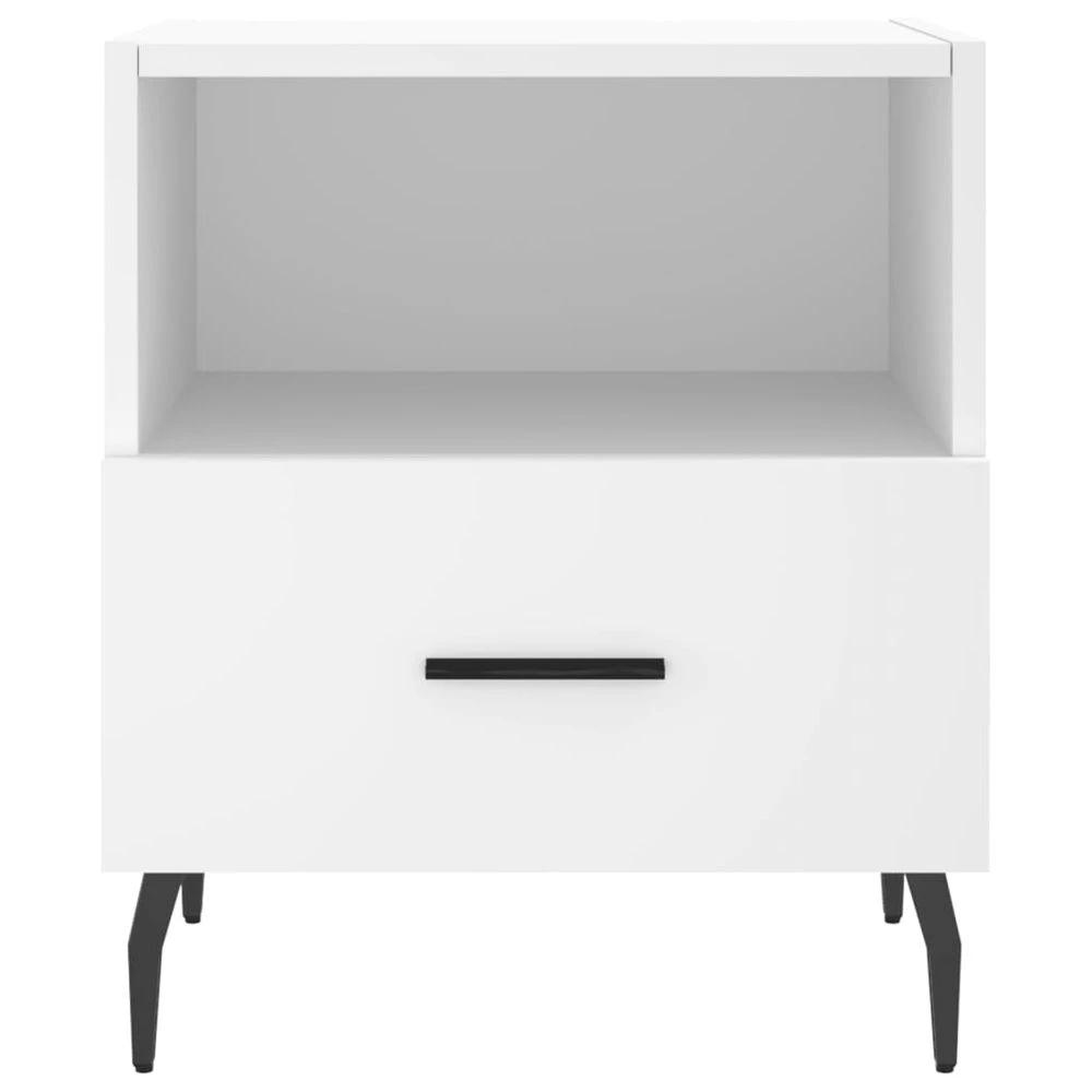 vidaXL Bedside Cabinet White 40x35x47.5 cm vidaXL Engineered Wood - Nightstands Bedside Table