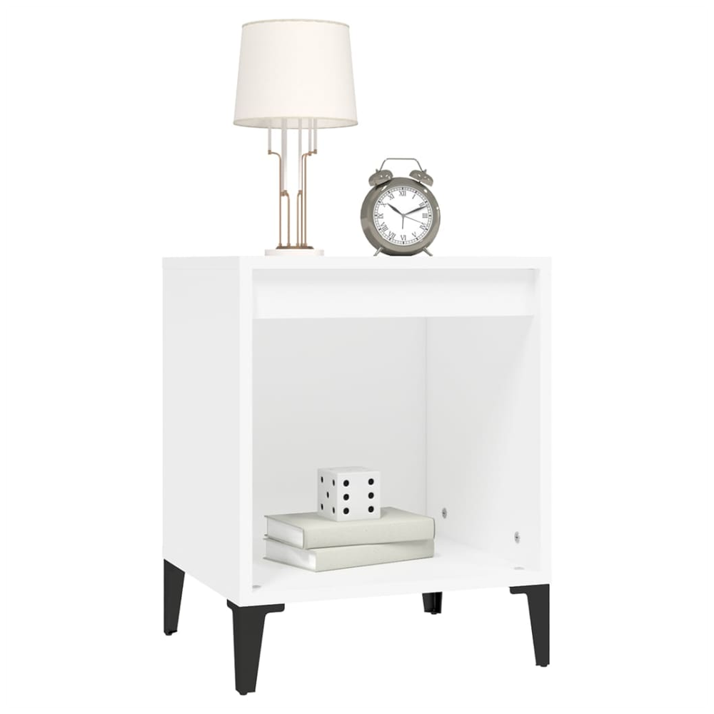 vidaXL Bedside Cabinet White 40x35x50 cm vidaXL - Nightstands Bedside Table