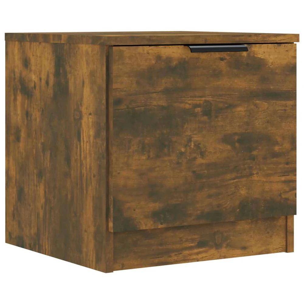Bedside Cabinet Smoked Oak 40x39x40 cm vidaXL by vidaXL
