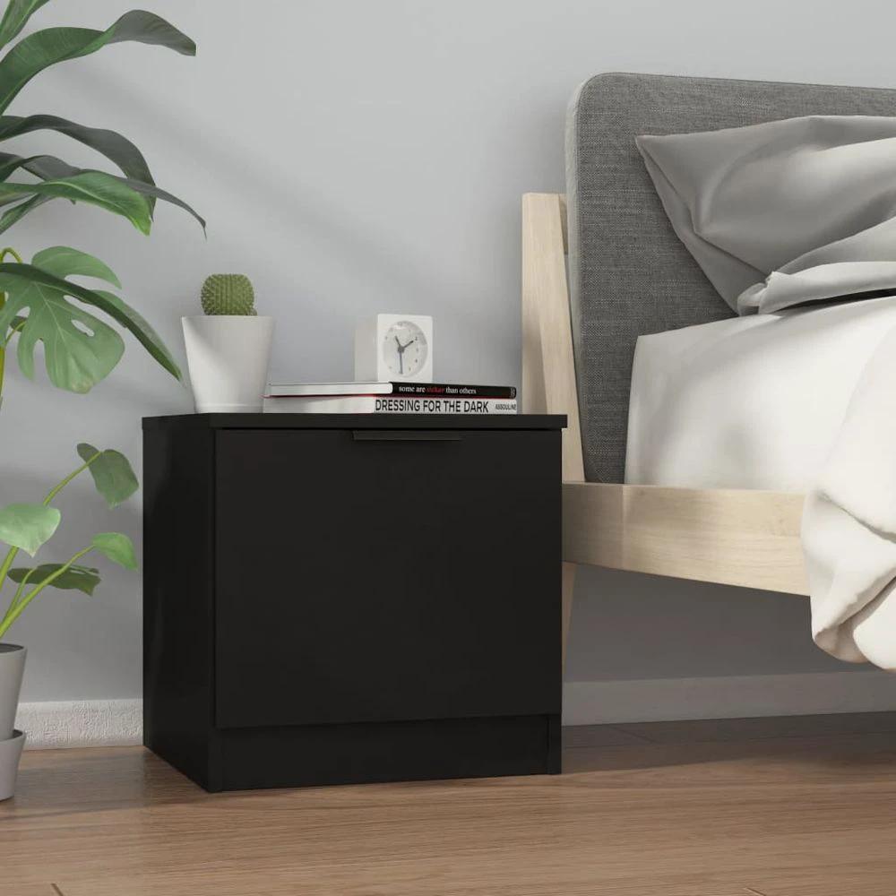 vidaXL Bedside Cabinet Smoked Oak 40x39x40 cm vidaXL - Nightstands Bedside Table
