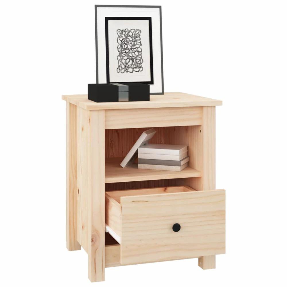 Bedside Cabinet 40x35x49 cm vidaXL Solid Wood Pine by vidaXL