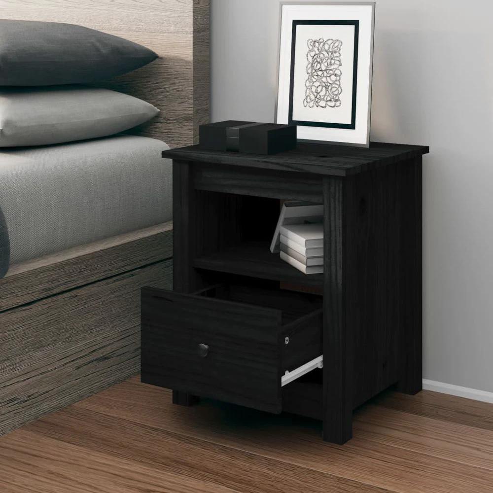 vidaXL Bedside Cabinet 40x35x49 cm vidaXL Solid Wood Pine - Nightstands Bedside Table