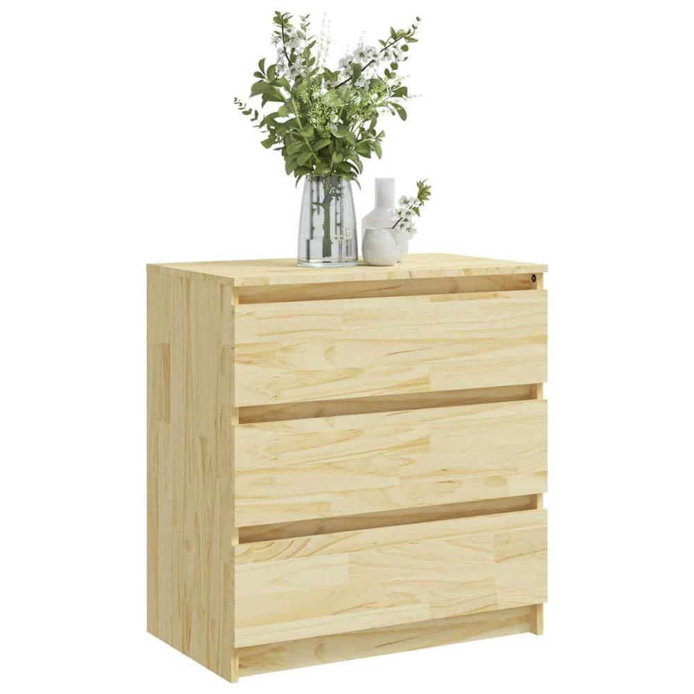 vidaXL Bedside Cabinet 60x36x64 cm vidaXL Solid Pinewood - Nightstands Bedside Table