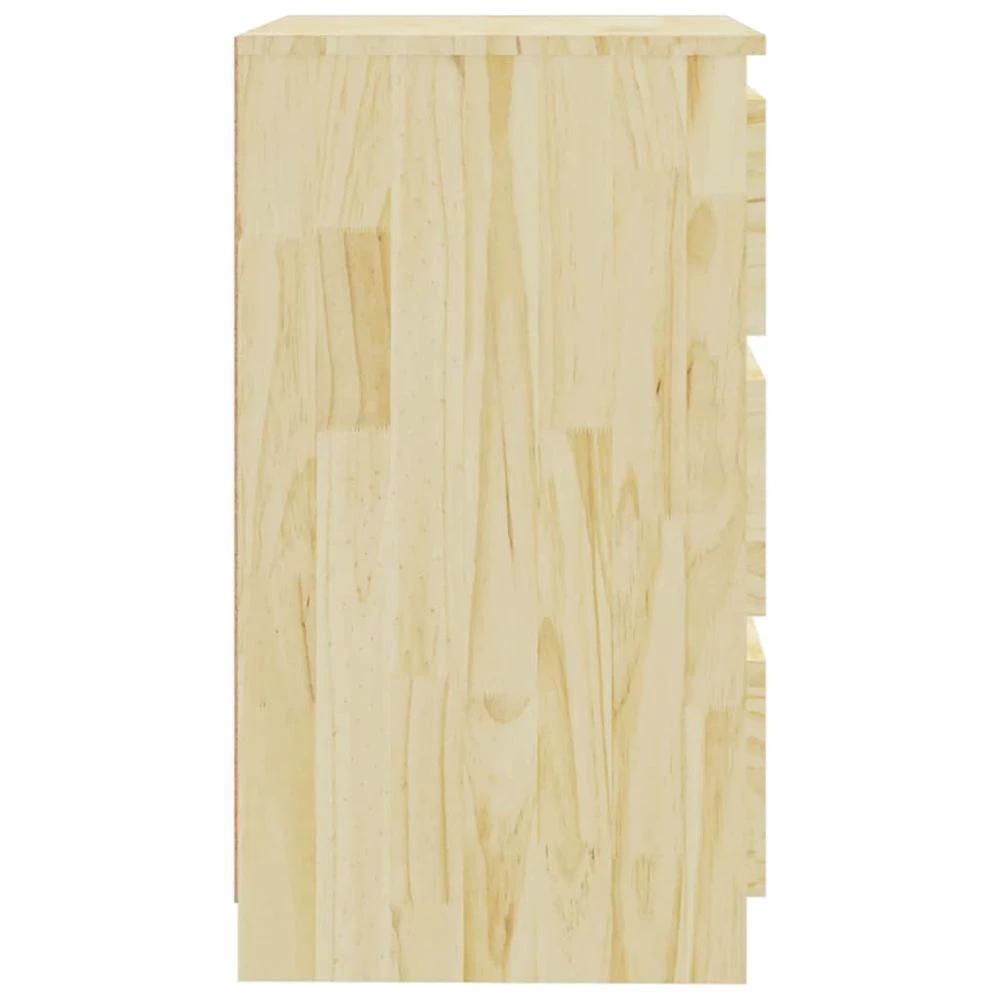 vidaXL Bedside Cabinet 60x36x64 cm vidaXL Solid Pinewood - Nightstands Bedside Table