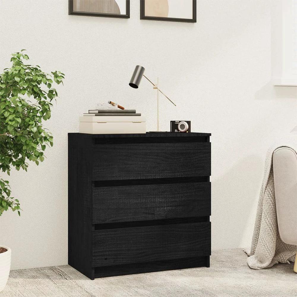 Bedside Cabinet 60x36x64 cm vidaXL Solid Pinewood by vidaXL