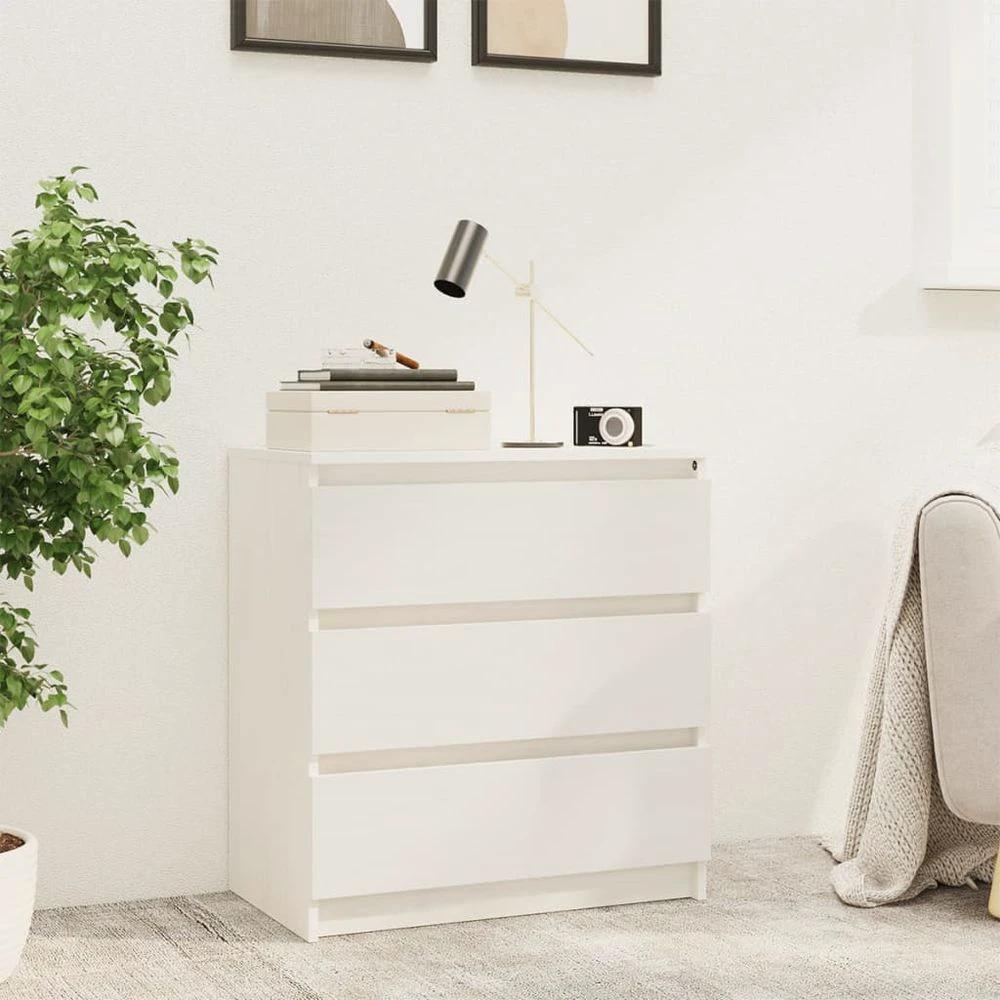 Bedside Cabinet 60x36x64 cm vidaXL Solid Pinewood by vidaXL