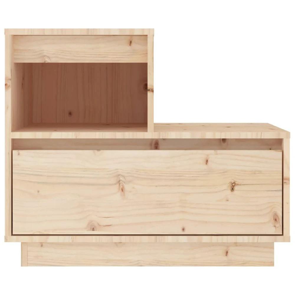 vidaXL Bedside Cabinet 60x34x51 cm vidaXL Solid Wood Pine - Nightstands Bedside Table