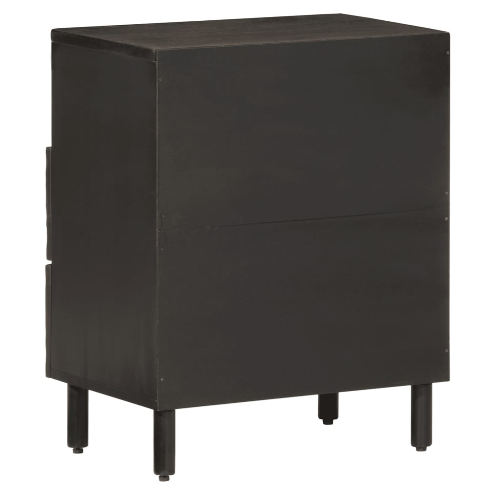 vidaXL Bedside Cabinet Black 50x33x60 cm vidaXL Solid Wood Mango - Nightstands Bedside Table