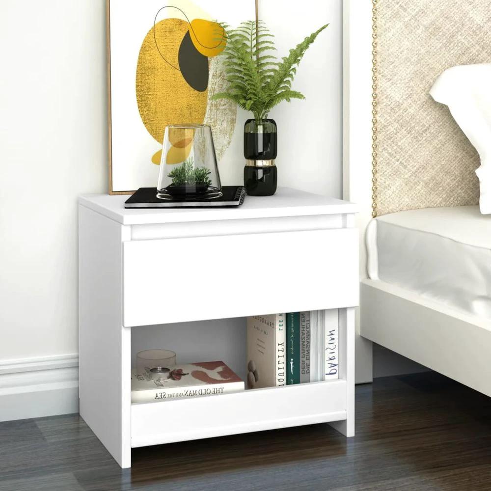 Bedside Cabinet Smoked Oak 40x30x39 cm vidaXL Engineered Wood by vidaXL