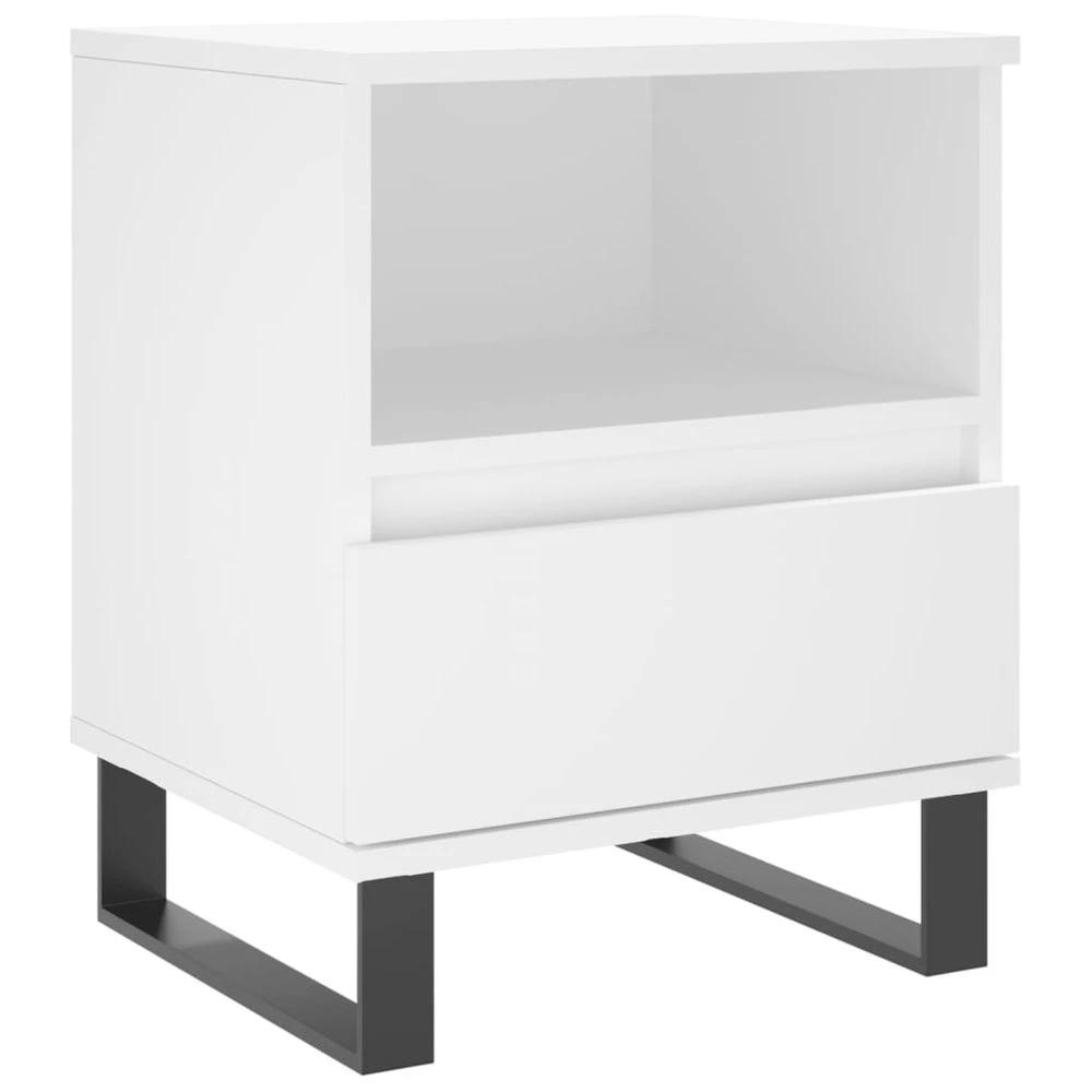 vidaXL Bedside Cabinet White 40x35x50 cm vidaXL Engineered Wood - Nightstands Bedside Table