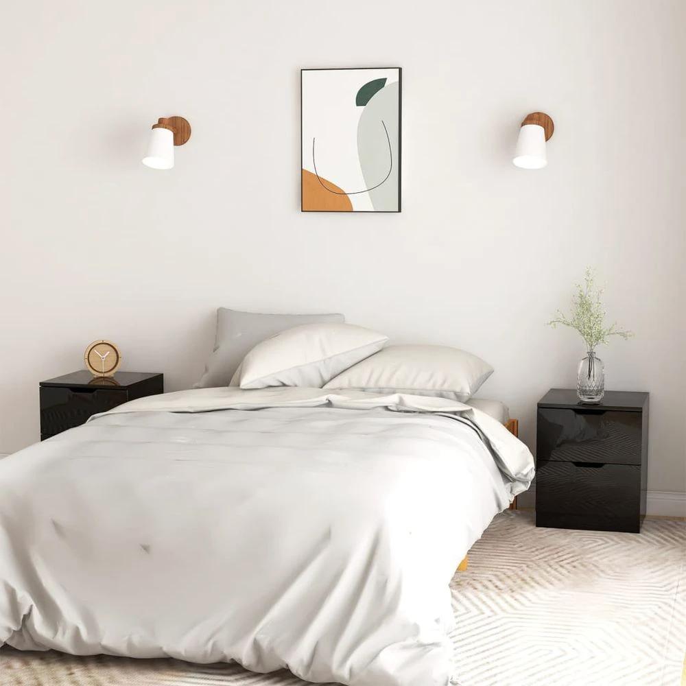vidaXL Bedside Cabinet White 40x40x50 cm vidaXL Engineered Wood - Nightstands Bedside Table