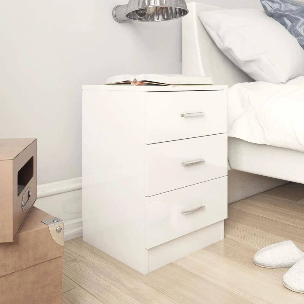 vidaXL Bedside Cabinet Smoked Oak vidaXL 38x35x56 cm Engineered Wood - Nightstands Bedside Table