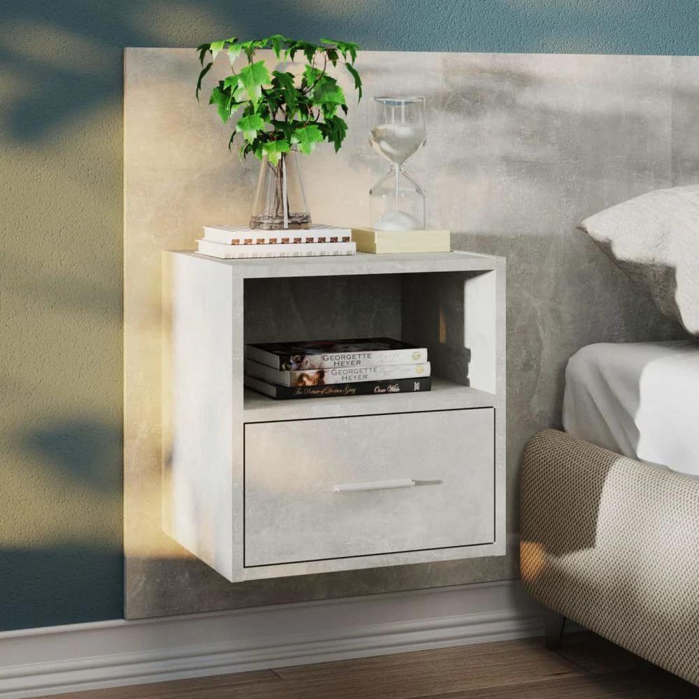 Wall-mounted Bedside Cabinet Smoked Oak by vidaXL