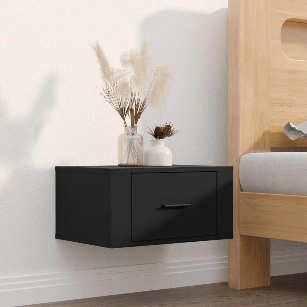 vidaXL Wall-mounted Bedside Cabinet White 50x36x25 cm - Nightstands Bedside Table