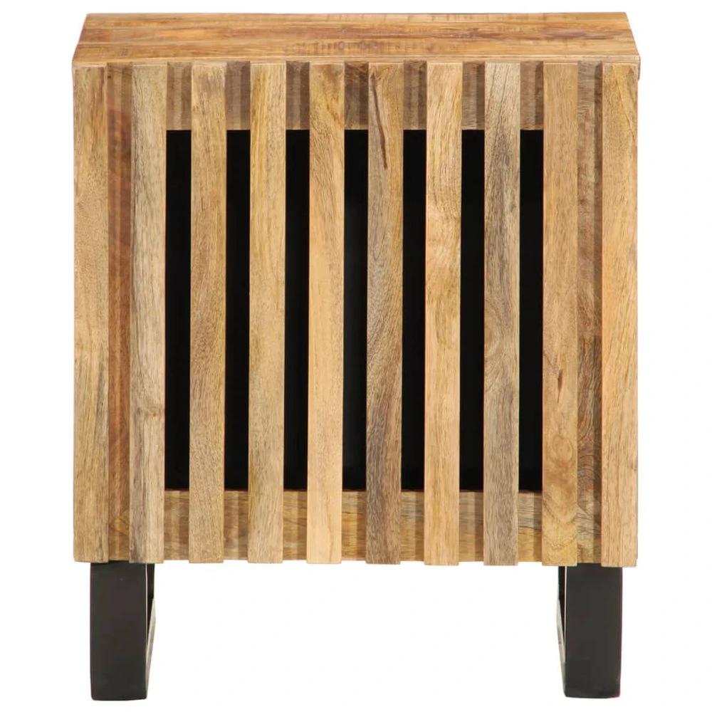 Bedside Cabinet 40x34x46 cm vidaXL Solid Wood Rough Mango by vidaXL