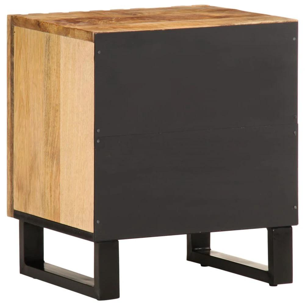 Bedside Cabinet 40x34x46 cm vidaXL Solid Wood Rough Mango by vidaXL