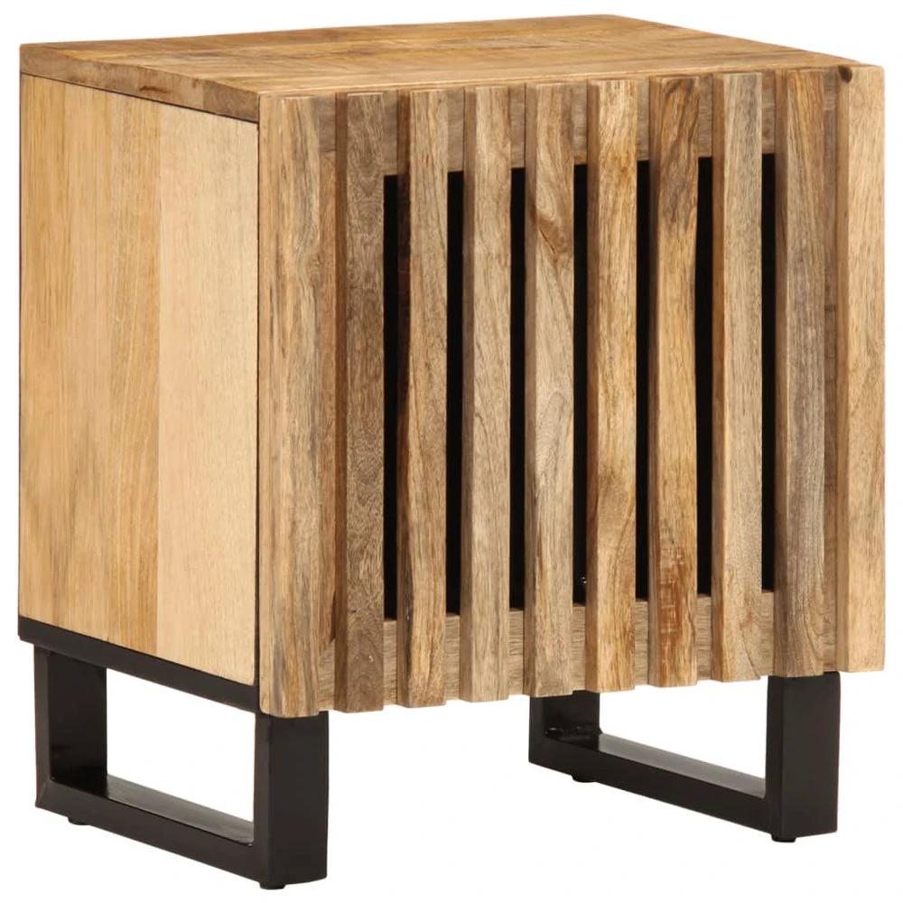 Bedside Cabinet 40x34x46 cm vidaXL Solid Wood Rough Mango by vidaXL