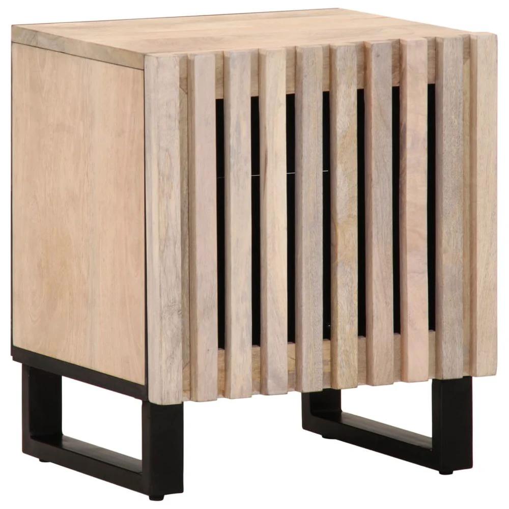 Bedside Cabinet 40x34x46 cm vidaXL Solid Wood Rough Mango by vidaXL