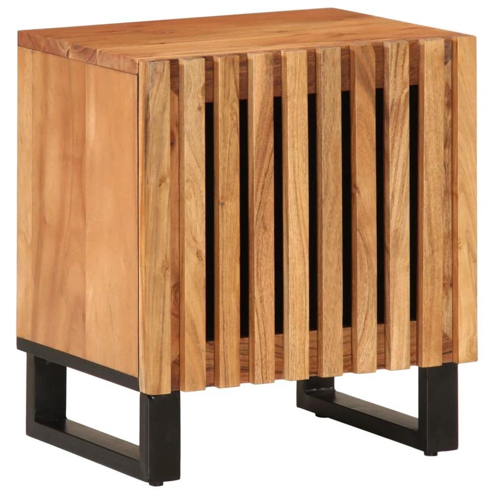 Bedside Cabinet 40x34x46 cm vidaXL Solid Wood Rough Mango by vidaXL