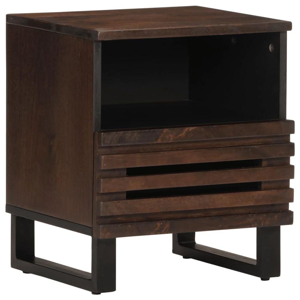 vidaXL Bedside Cabinets 2 pcs 40x33x46 cm vidaXL Solid Wood Rough Mango - Nightstands Bedside Table