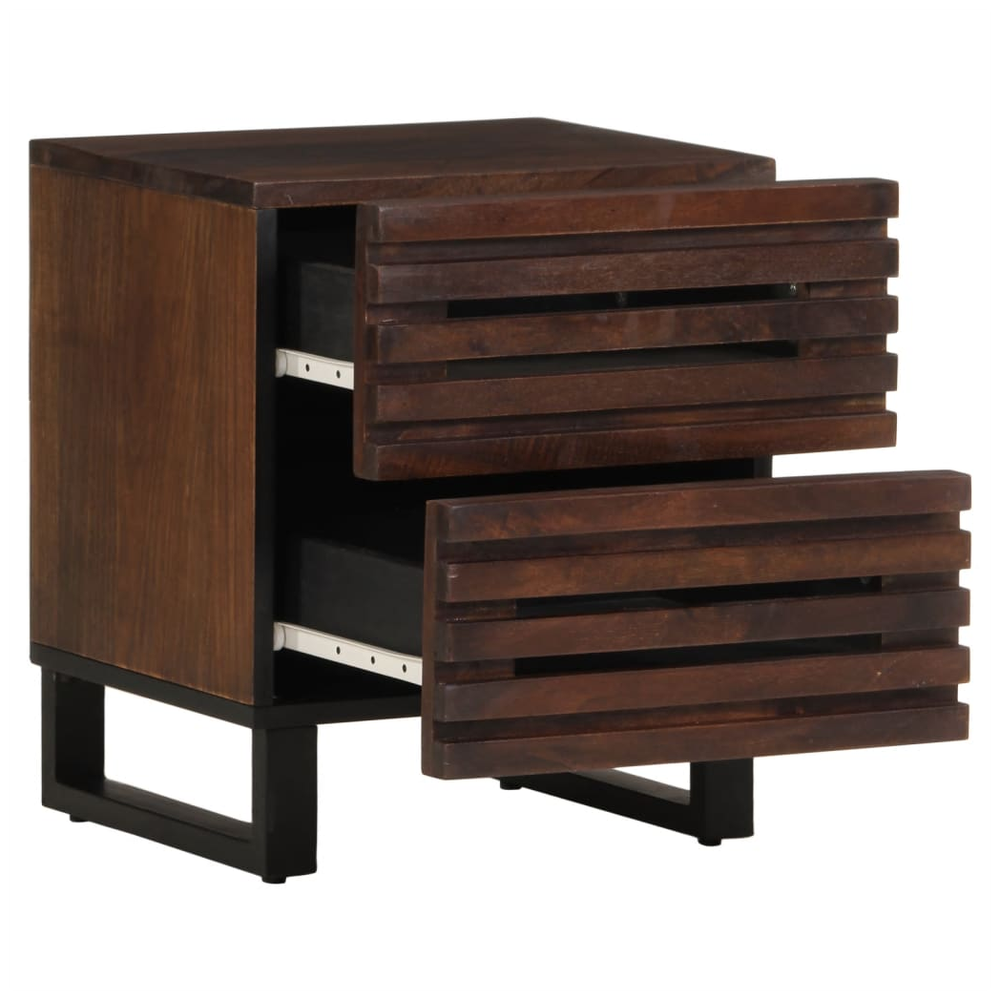 Bedside Cabinets 2 pcs 40x33x46 cm vidaXL Solid Wood Mango by vidaXL