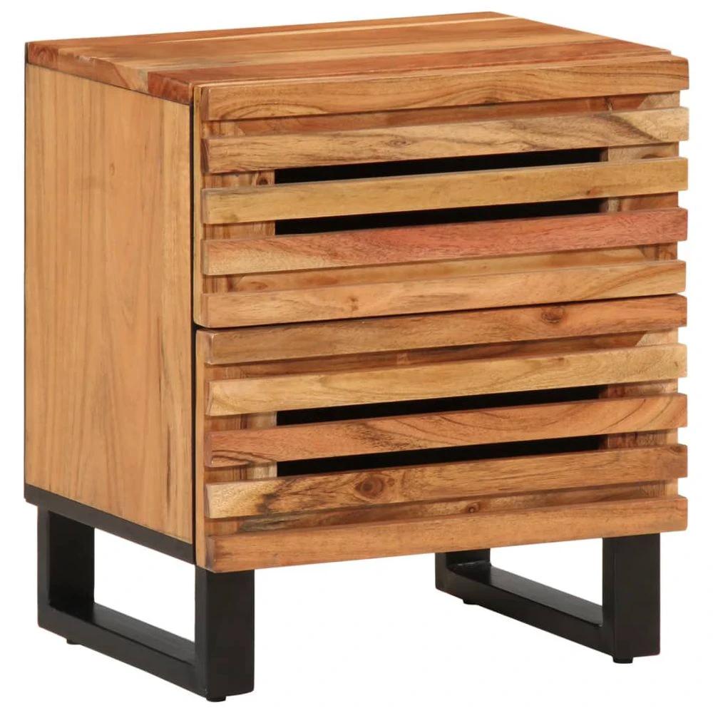 Bedside Cabinets 2 pcs 40x33x46 cm vidaXL Solid Wood Mango by vidaXL