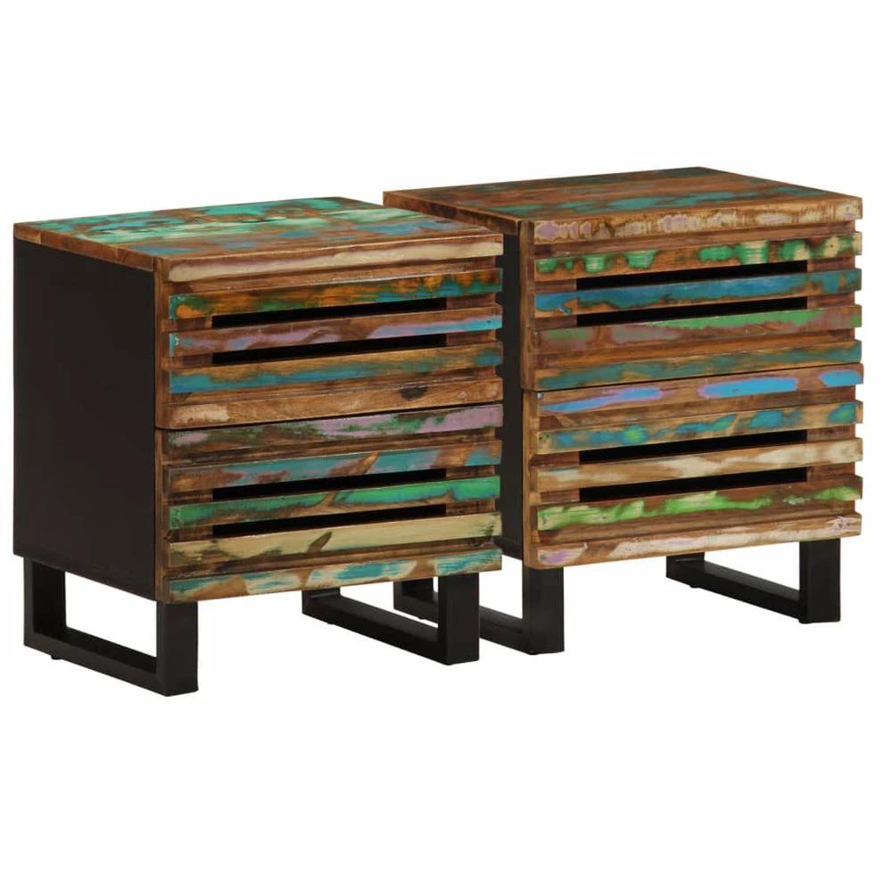 Bedside Cabinets 2 pcs 40x33x46 cm vidaXL Solid Wood Mango by vidaXL