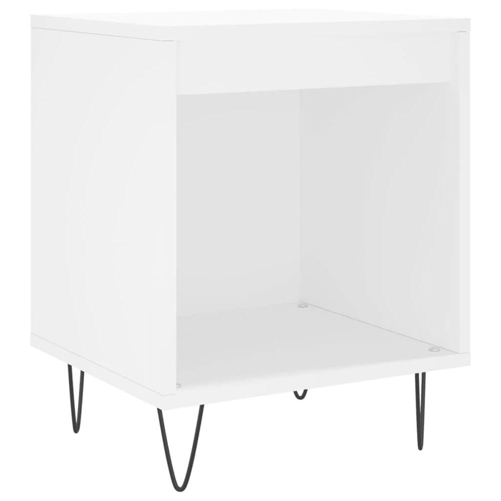 Bedside Cabinet White 40x35x50 cm vidaXL Engineered Wood by vidaXL