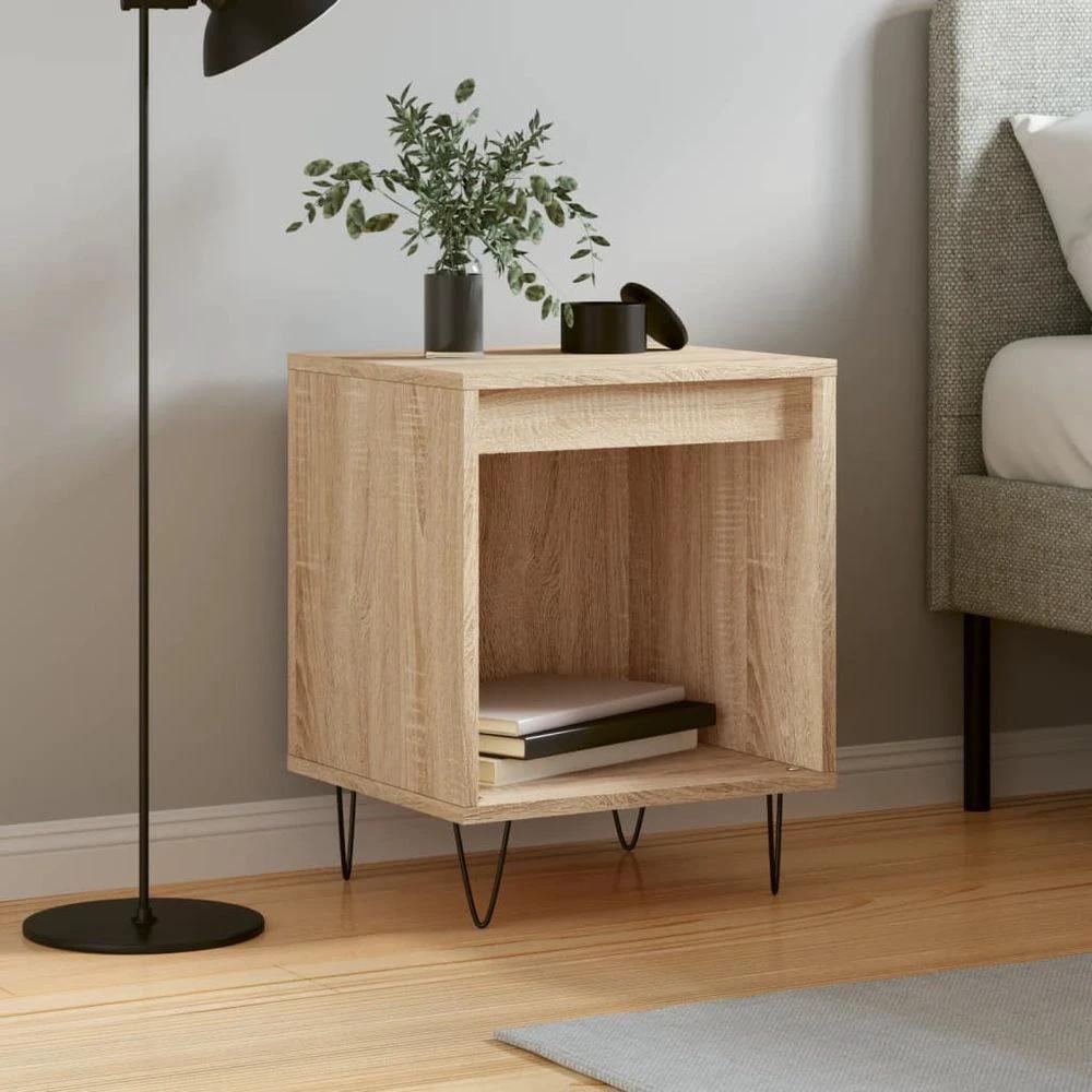 Bedside Cabinet White 40x35x50 cm vidaXL Engineered Wood by vidaXL