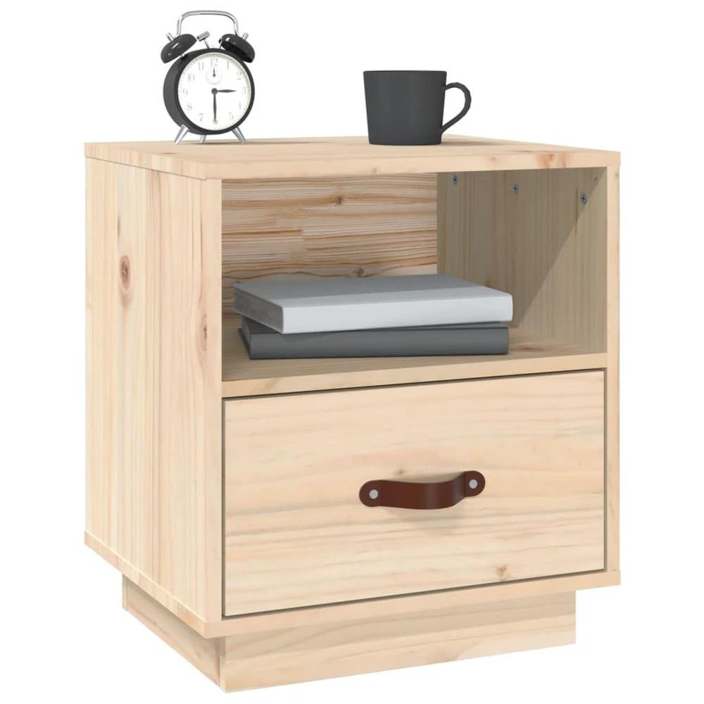 Bedside Cabinet 40x34x45 cm vidaXL Solid Wood Pine by vidaXL