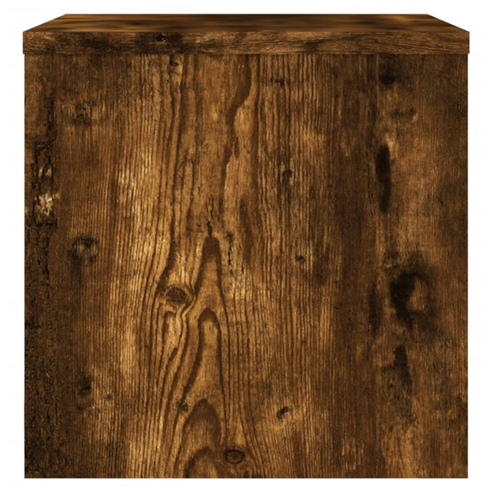 Bedside Cabinet Smoked Oak 40x30x30 cm vidaXL Engineered Wood by vidaXL