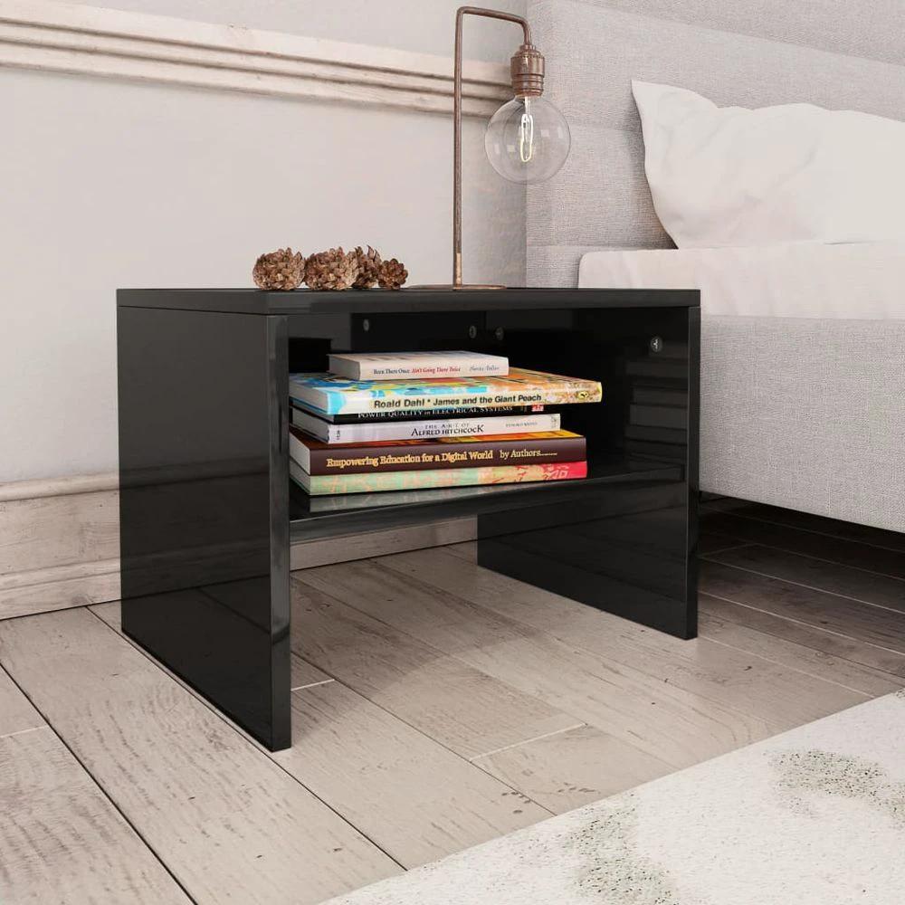 Bedside Cabinet Smoked Oak 40x30x30 cm vidaXL Engineered Wood by vidaXL