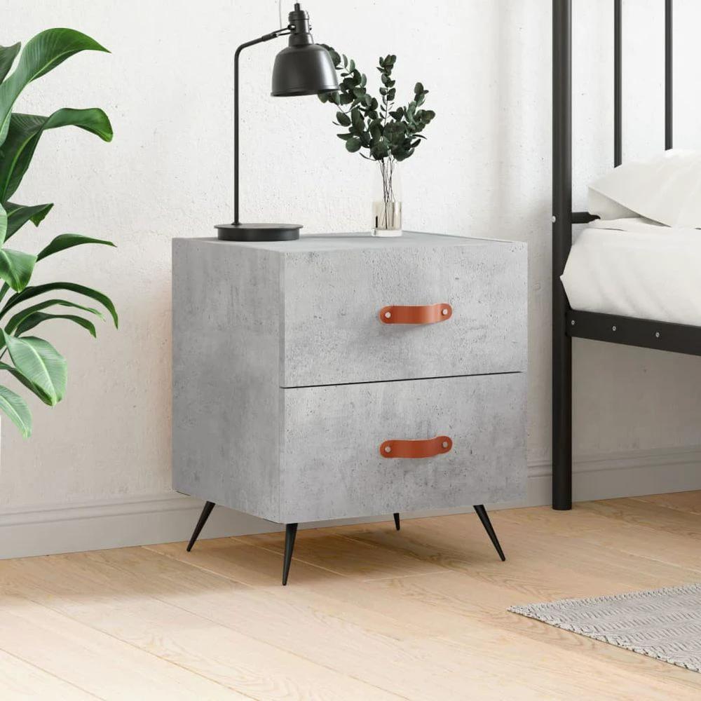vidaXL Bedside Cabinet White 40x35x47.5 cm vidaXL Engineered Wood - Nightstands Bedside Table