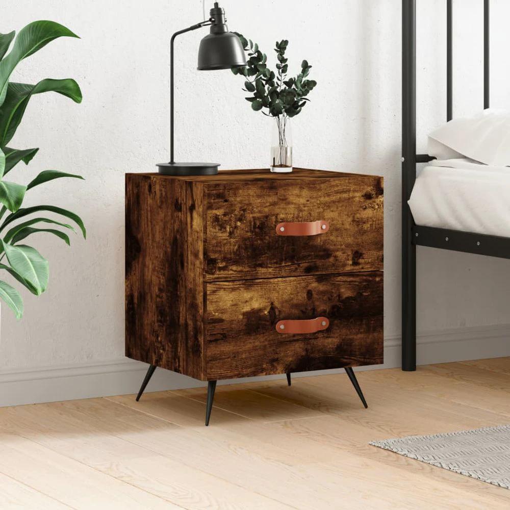 vidaXL Bedside Cabinet White 40x35x47.5 cm vidaXL Engineered Wood - Nightstands Bedside Table