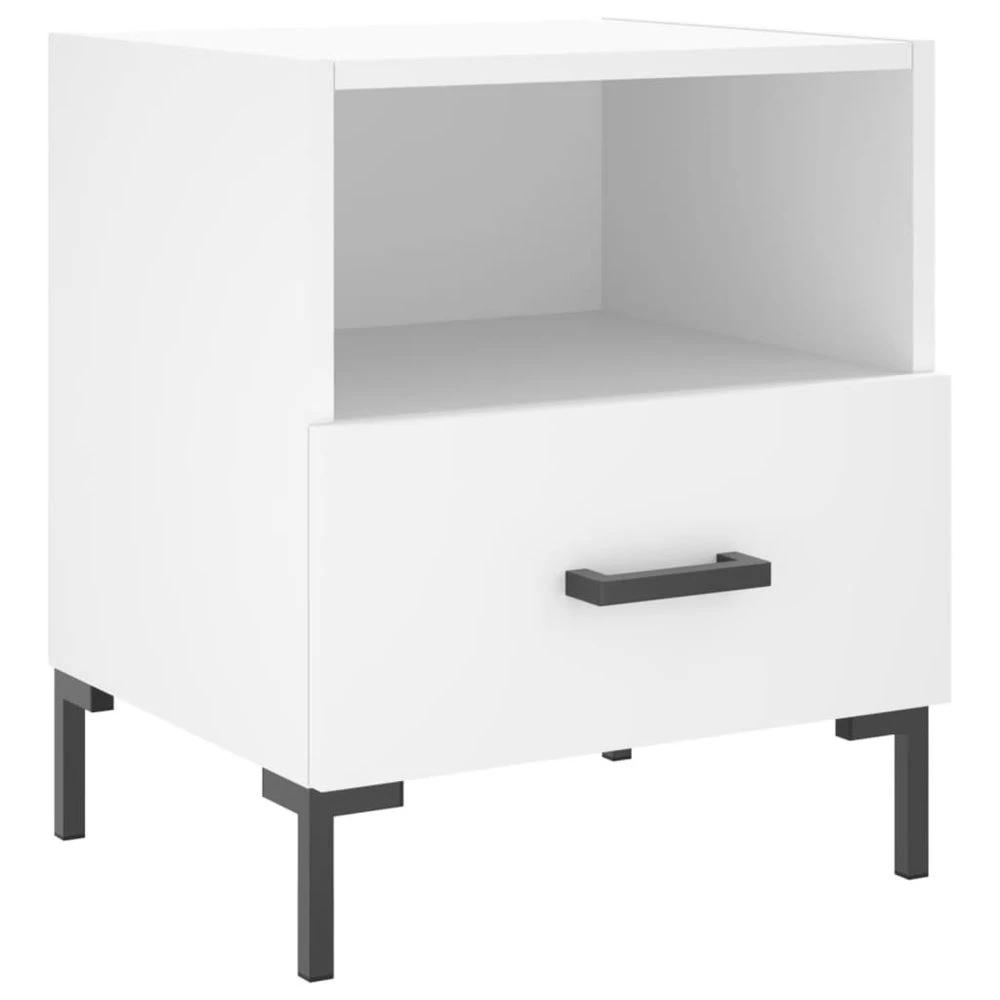 Bedside Cabinet White 40x35x47.5 cm vidaXL Engineered Wood by vidaXL