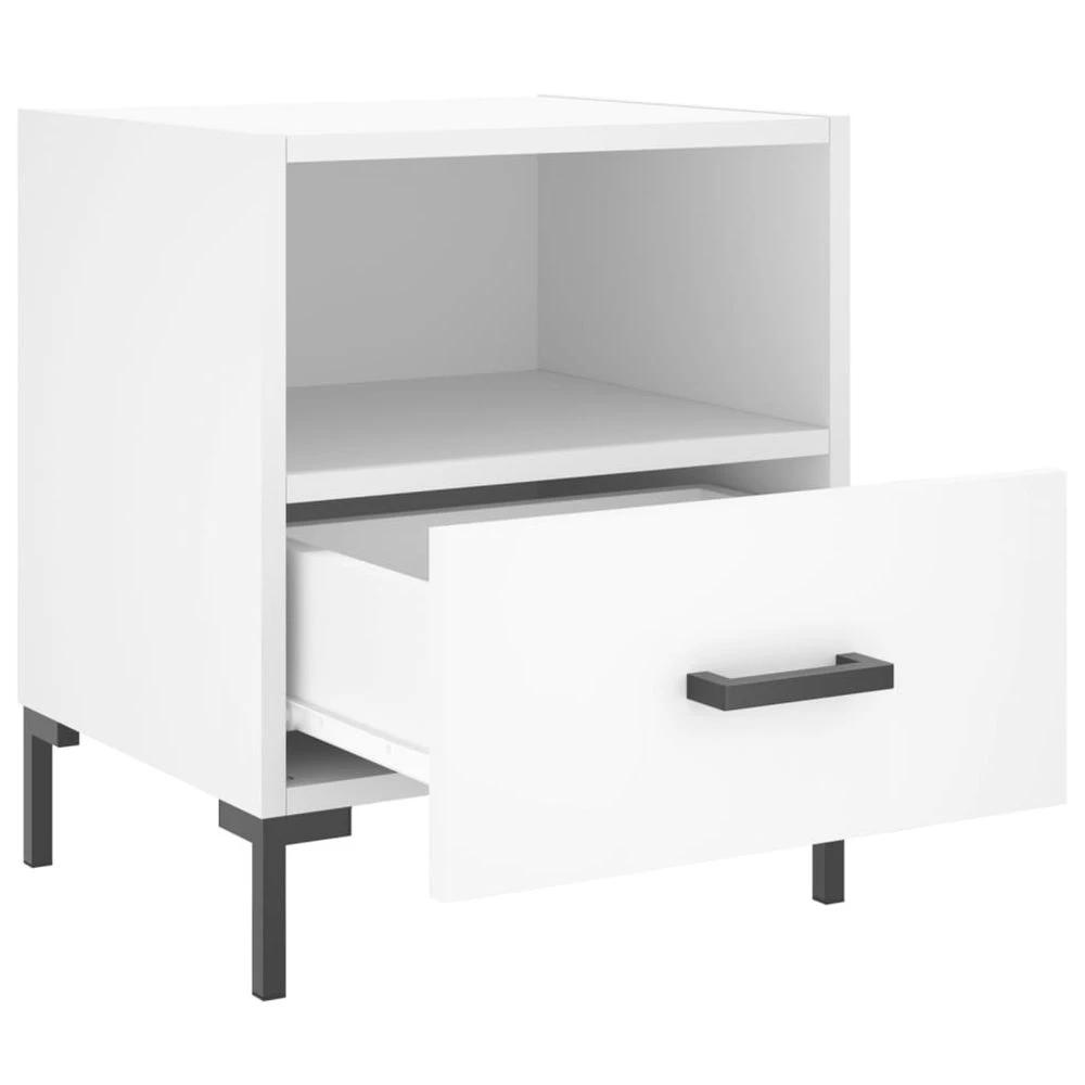 Bedside Cabinet White 40x35x47.5 cm vidaXL Engineered Wood by vidaXL