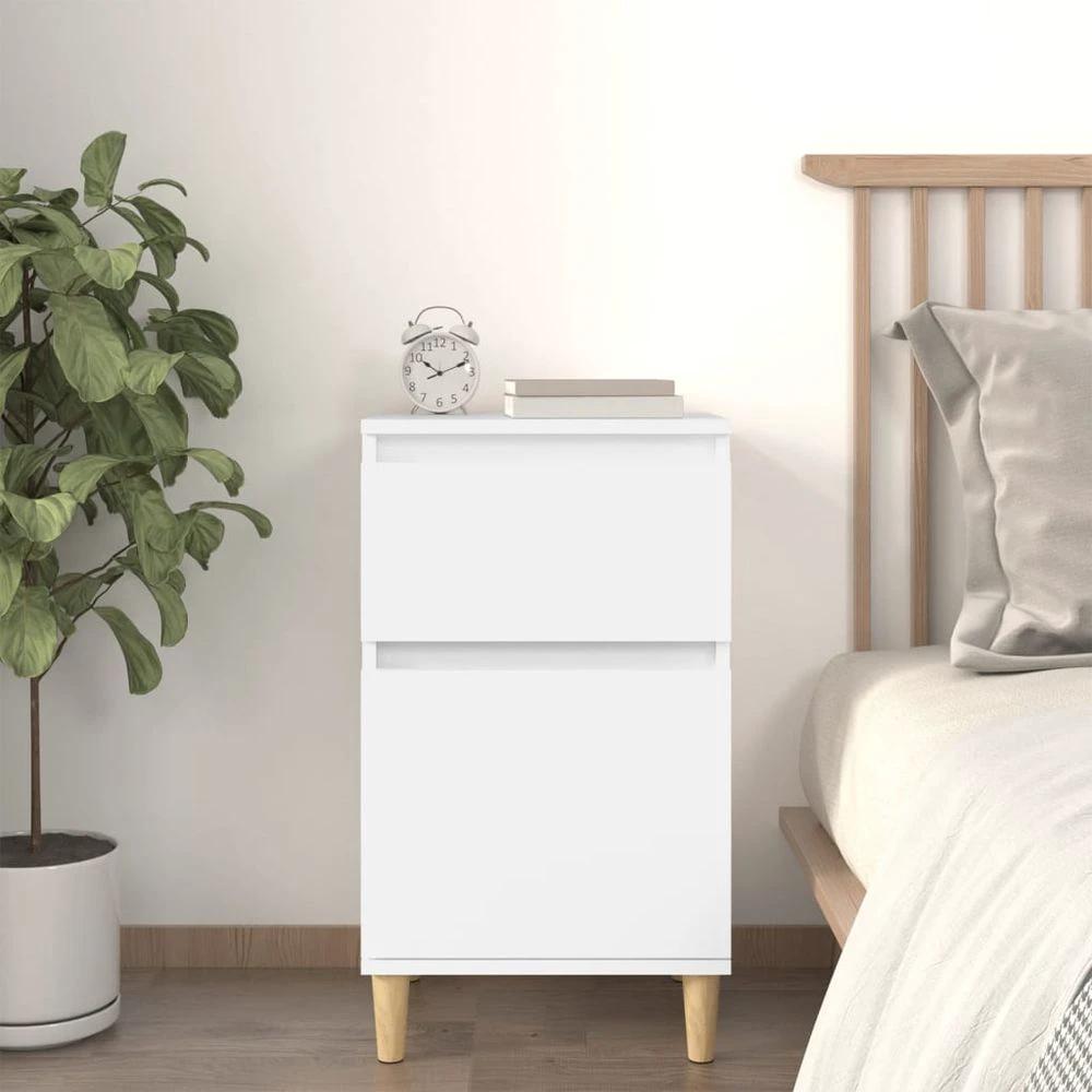 vidaXL Bedside Cabinet White 40x35x70 cm vidaXL - Nightstands Bedside Table